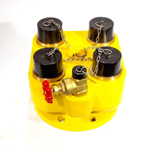4 Way Breeching Inlet Yellow